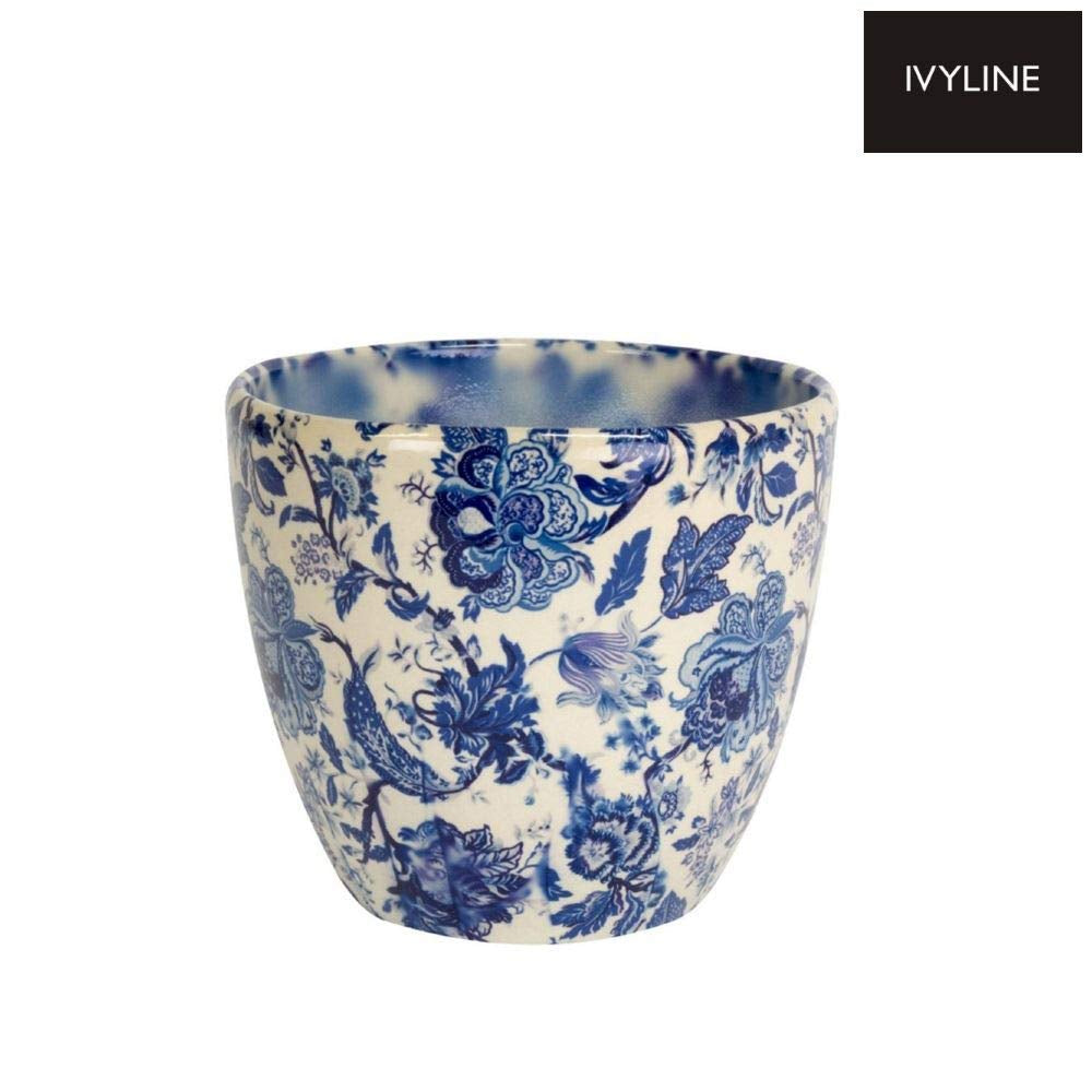 Ghiveci Ivyline Monza în stil vintage, albastru, diametru 13 cm, mărime universală