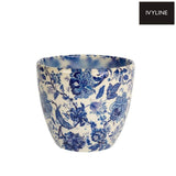 Ghiveci Ivyline Monza în stil vintage, albastru, diametru 13 cm, mărime universală