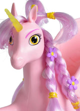 Simba 109480092 - Mia and Me Unicorn Kyara, cu aripi mobile, agrafe de păr și perie pentru coafat, 20 cm, de la 3 ani, roz Papusi Naty Shop