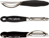 Decojitor profesional Microplane cu lamă dublă din oțel inoxidabil, ambidextru Peeler Naty Shop