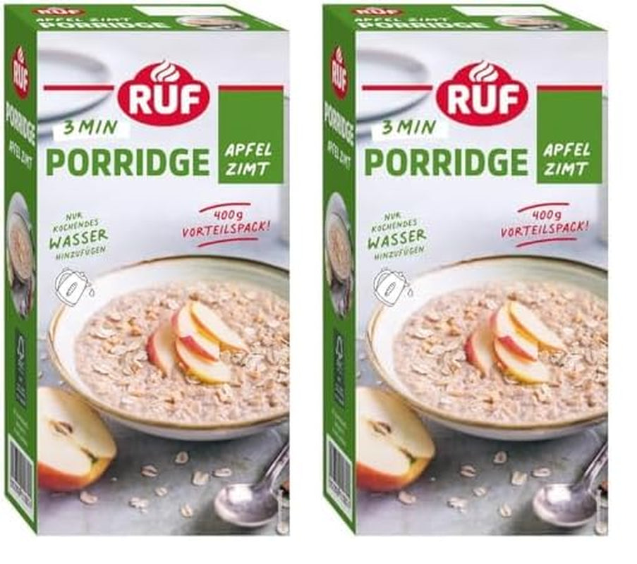 Terci de ovăz RUF cu mere și scorțișoară, cu fulgi de ovăz integral, aromă delicată de scorțișoară și bucăți de mere uscate, pentru gustări, pachet vrac, 1 x 400g