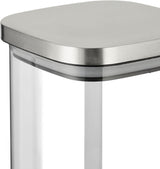Borcane de depozitare Relaxdays cu capac, set de 3, 600 ml, borcane de depozitare pătrate, recipiente de sticlă etanșe, transparente/argintii Cutii depozitare alimente Naty Shop