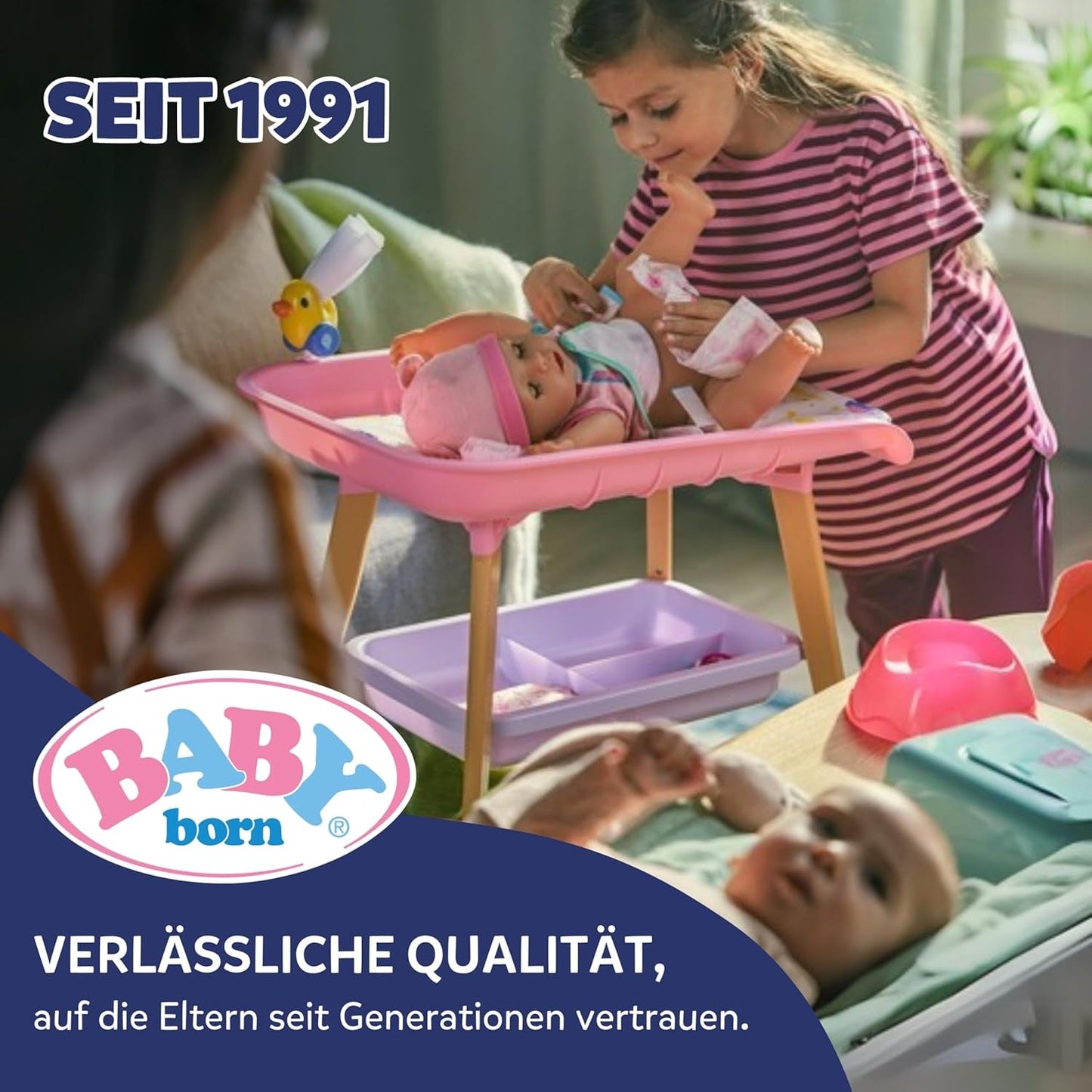 BABY Born Hannah Play with Me - Păpușă bebeluș cu 5 funcții - Corp din material moale, inclusiv accesorii - Păpușă de 36 cm - Funcționează cu baterii - Potrivită pentru copii de la 1 an