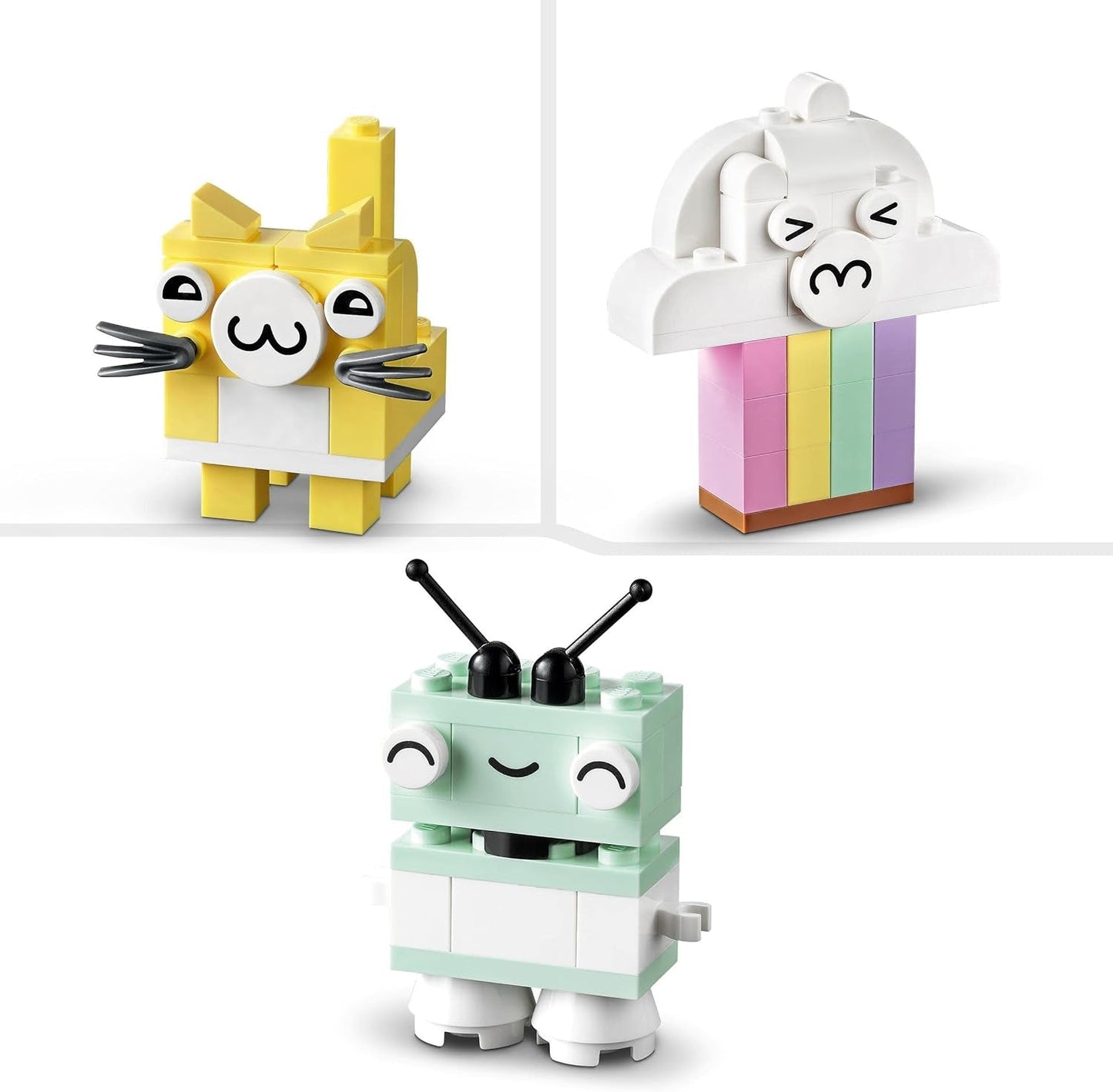 LEGO 11028 Classic Pastel Creative Building Set Brick Box, jucărie de construcție pentru fete și băieți cu vârsta de peste 5 ani Cu modele; înghețată, dinozaur, pisică și multe altele Seturi de constructie Besuche den LEGO-Store