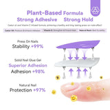 SAVILAND Fester Nagelkleber Gel: 30-Tage Lang Anhaltender Starker Nagelkleber Für Press on Nails Falsche Nagelspitzen 15Ml U V Nagelkleber 3D Gel-Nagelkunst-Kleber Für Verwendung Im Salon Zu Hause