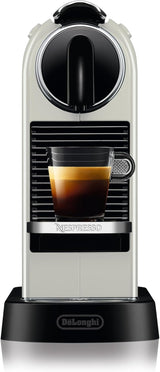 Espressor cu capsule Nespresso EN167.W Citiz, pompă de înaltă presiune și control ideal al temperaturii, fără Aeroccino (spumator de lapte), funcție de economisire a energiei, 1260 W, alb-crem, 37,4 x 11,9 x 25,5 cm