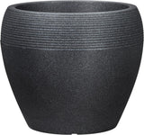Scheurich Lineo, ghiveci din plastic, granit negru, diametru 30 cm, înălțime 24,1 cm, volum 11 l.