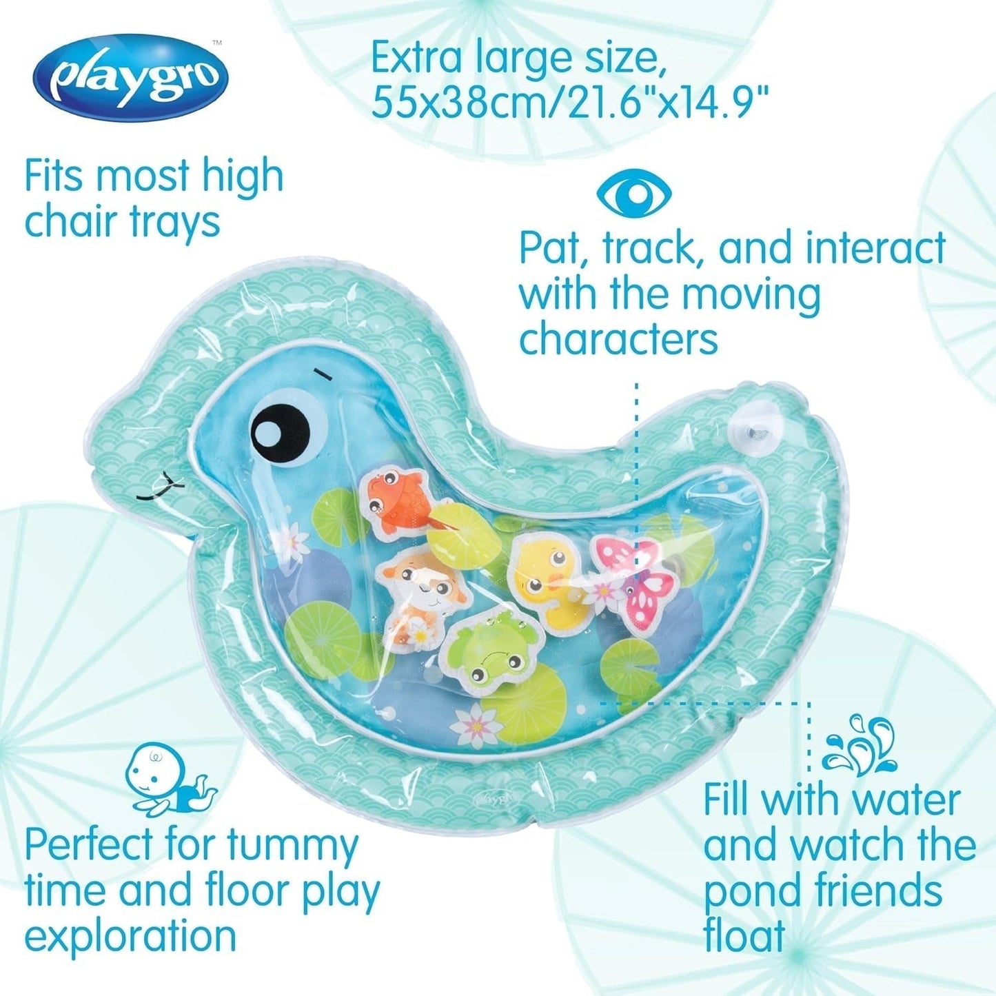 Playgro apă mat copil, gonflabile apă juca mat copil jucărie jucărie senzoriale pentru 3 6 9 luni Jucarii Bebe Naty Shop