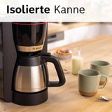 Espressor cu filtru Bosch MyMoment TKA6M273, carafă termică de 1L, pentru 8-12 cești, sistem anti-picurare, suport pentru filtru rotativ, program de detartrare, rezervor de apă detașabil, 1200 wați, negru mat