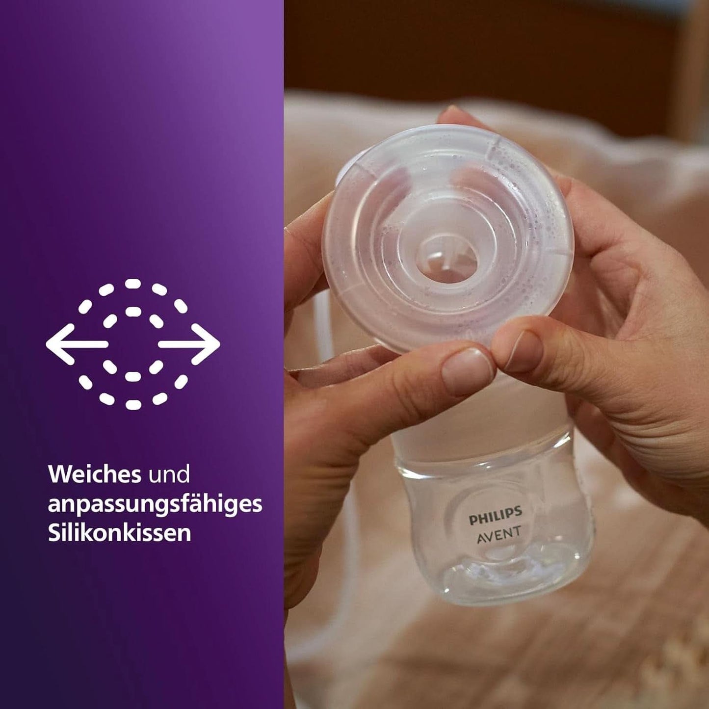 Philips Avent Elektrische Natural Motion Milchpumpe - Set Zum Abpumpen, Aufbewahren Und Füttern Inkl. Flaschen, Schnuller Und Becher (Modell SCD340/31) Accesorii Hrana si Alaptare Bebe Naty Shop