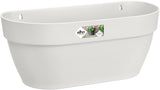 elho Vibia Campana Jardinieră de perete 35 - Jardinieră pentru balcon și utilizare în exterior - Ø 35,0 x H 14,8 cm - Negru/Antracit