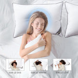 Pernă Bedstory, 50 X 70 Cm, 2 bucăți, Rezistent la mușcături, Respiră transpirația, Hipoalergenic, Umplutură: 100% fibră de poliester, Ultra-confort și confort moale și suport excelent Perne standard Naty Shop