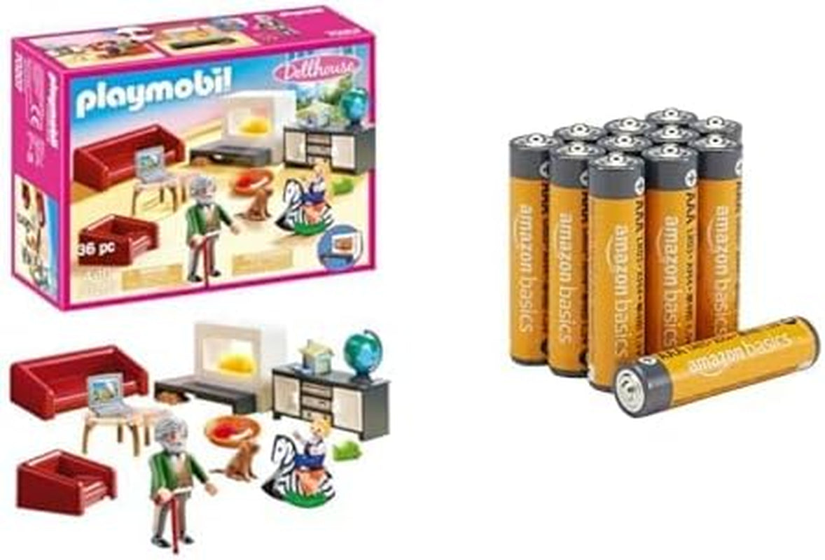 Sufragerie tip casă de păpuși cu efect de lumină, pentru vârste de 4+ ani și baterii alcaline AAA, Amazon Basics, pachet de 12, 10 ani