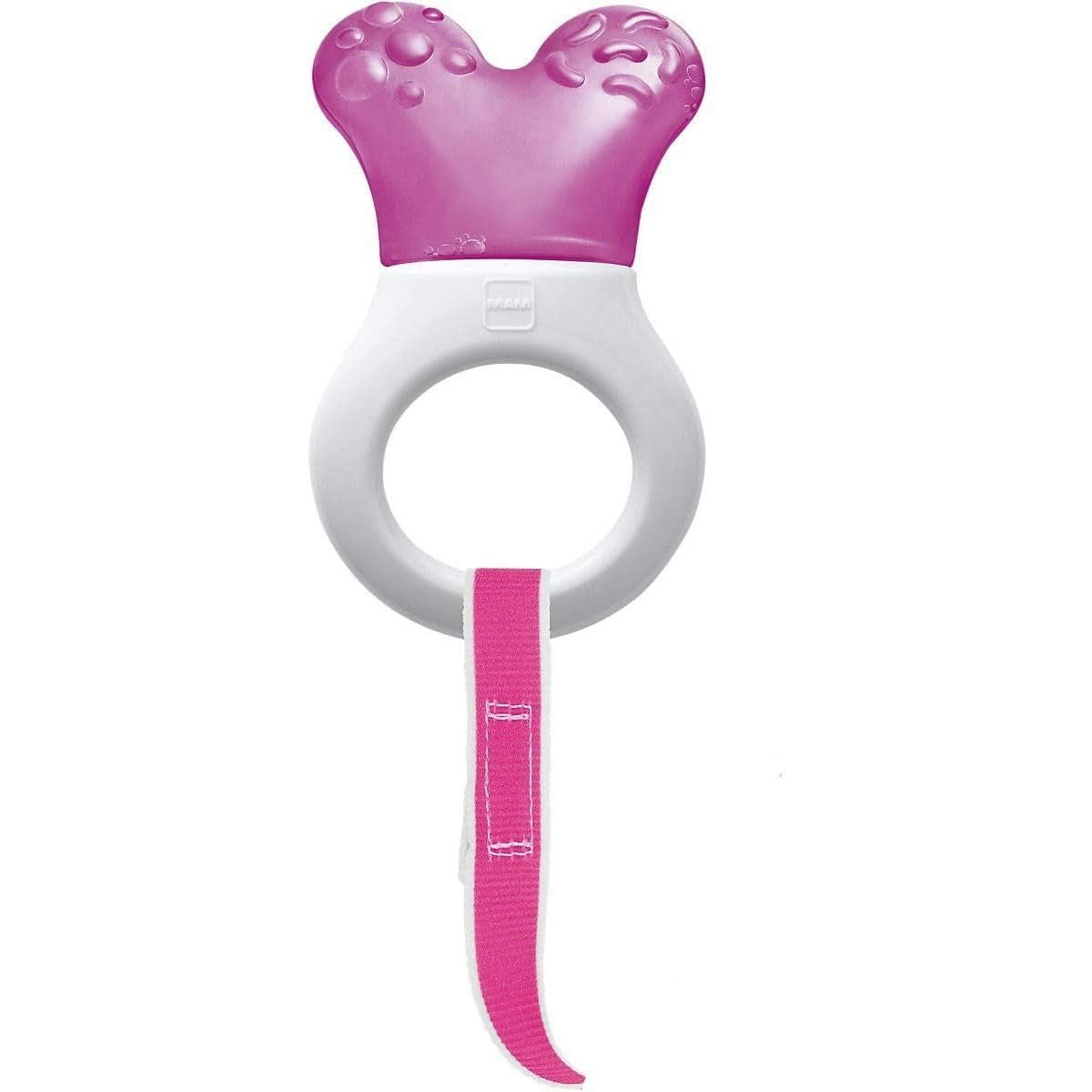 MAM Mini Cooler & Clip, Scobitoare și Clip, Inel de Dentiție, Roz