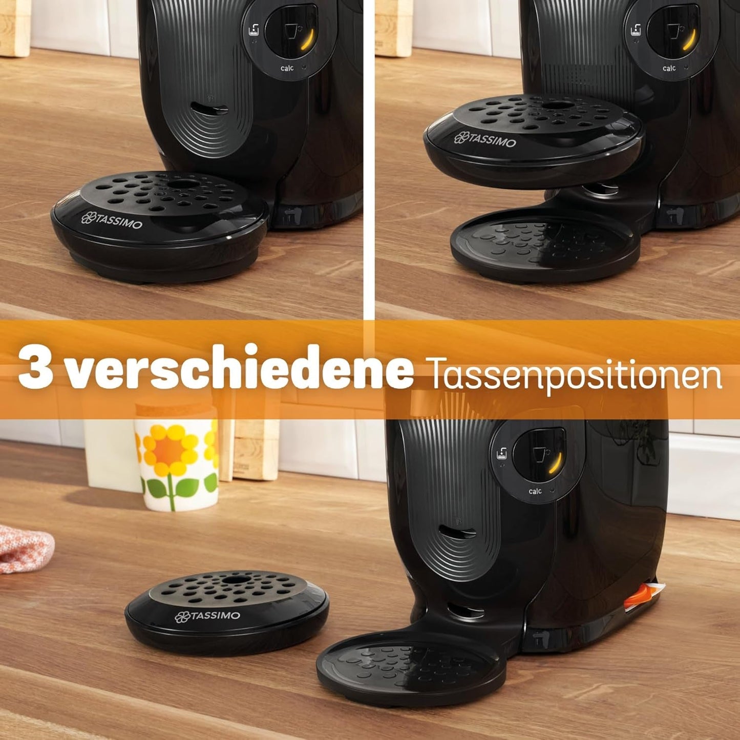Espressor cu capsule Bosch Tassimo Style TAS112E, peste 70 de băuturi, potrivit pentru toate dimensiunile de cești, complet automat, sustenabil, economisește spațiu, 1400 W, negru