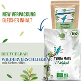 CEAI ORIGEENS BIO YERBA MATE 1 KG - Originalul I Neprăjit, frunze, fără tulpini, praf și firimituri I Băutură energizantă și detoxifiantă
