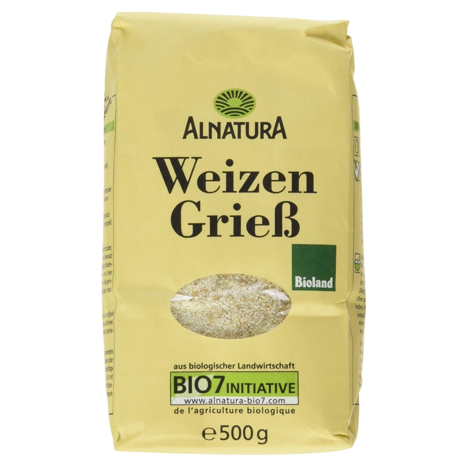 Griș de grâu organic, 500g (ambalajul poate varia)