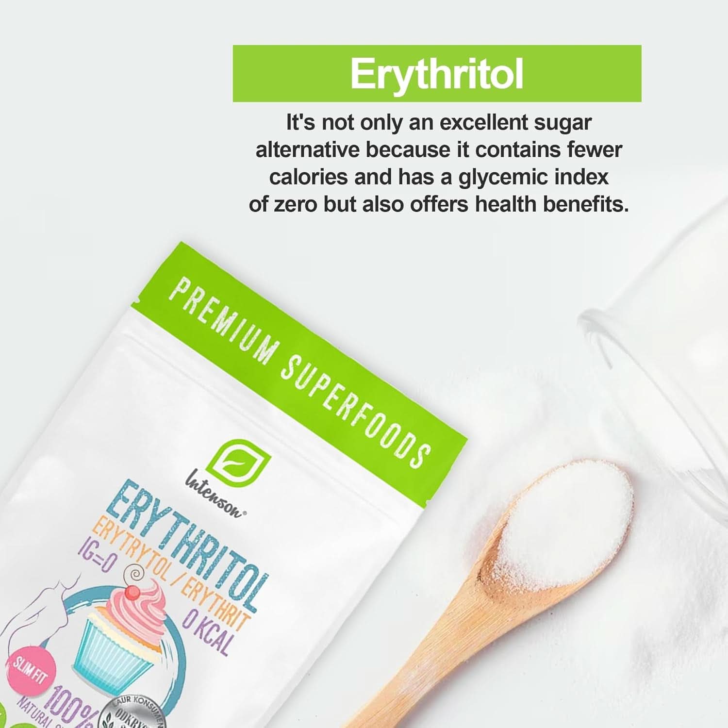 Eritritol - Alternativă naturală de zahăr, 2 Kg Indulcitori Naty Shop