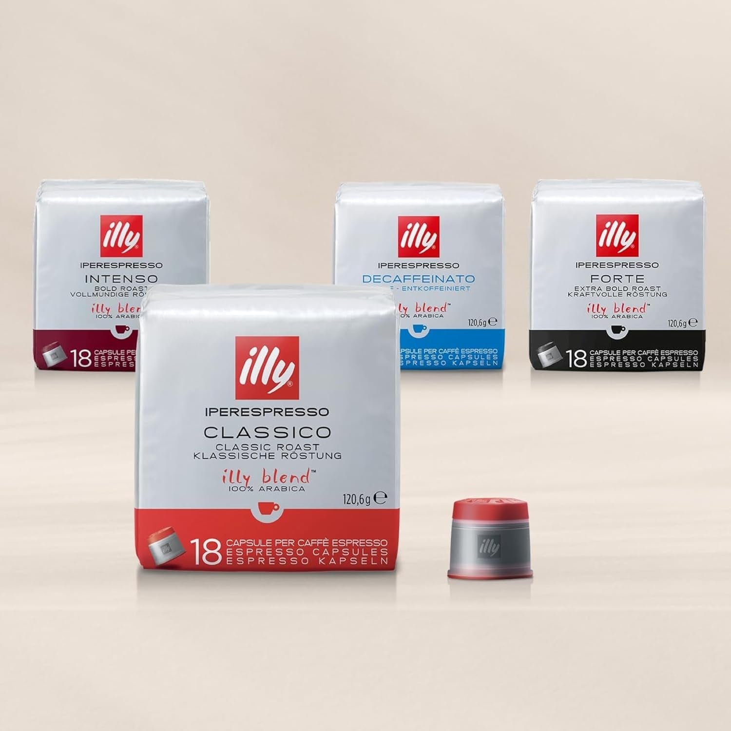 illy, Iperespresso Arabica Selection Kolumbien, 100% Arabica mit Fruchtigen Noten von Zitrusfrüchten und Roten Früchten, Geschmack mit Zarter Säure, 6 Packungen à 18 Kapseln (Insgesamt 108 Kapseln)