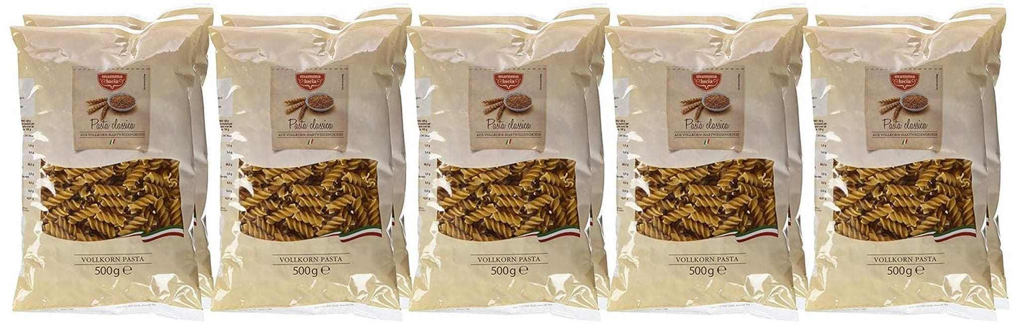 Spirale de paste integrale, pachet de 10 (10 x 500 g)