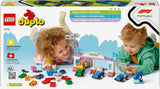 LEGO DUPLO Town F1 Team Race Cars With Racers, jucărie de construit pentru întreaga familie, experiență de joacă imaginativă, cadou de ziua de naștere pentru copii mici, băieți și fete de la 2 ani 10445 Seturi de constructie Besuche den LEGO-Store