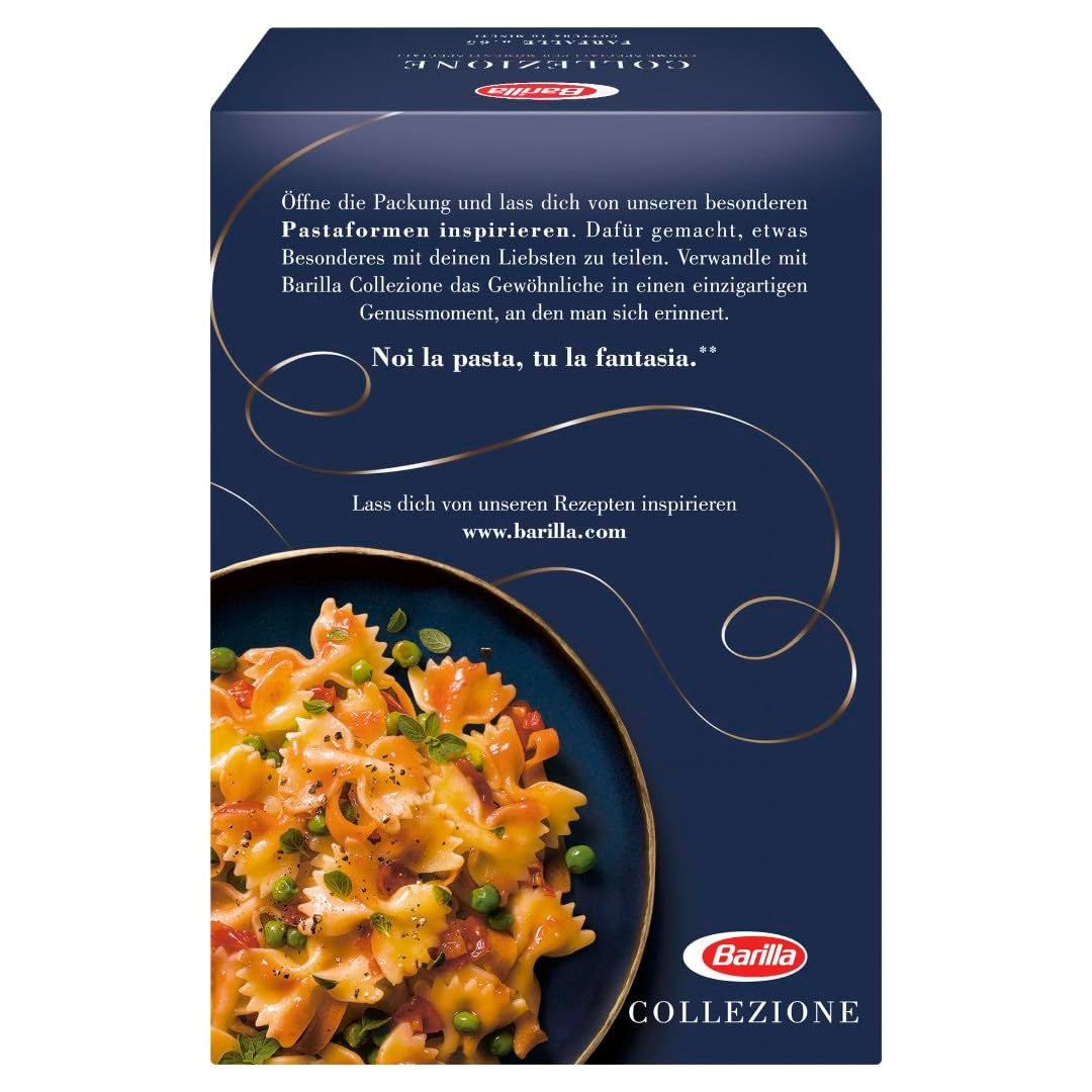 Barilla Collezione Farfalle Paste făcute din grâu dur de înaltă calitate, întotdeauna al dente, (1 x 500 g)