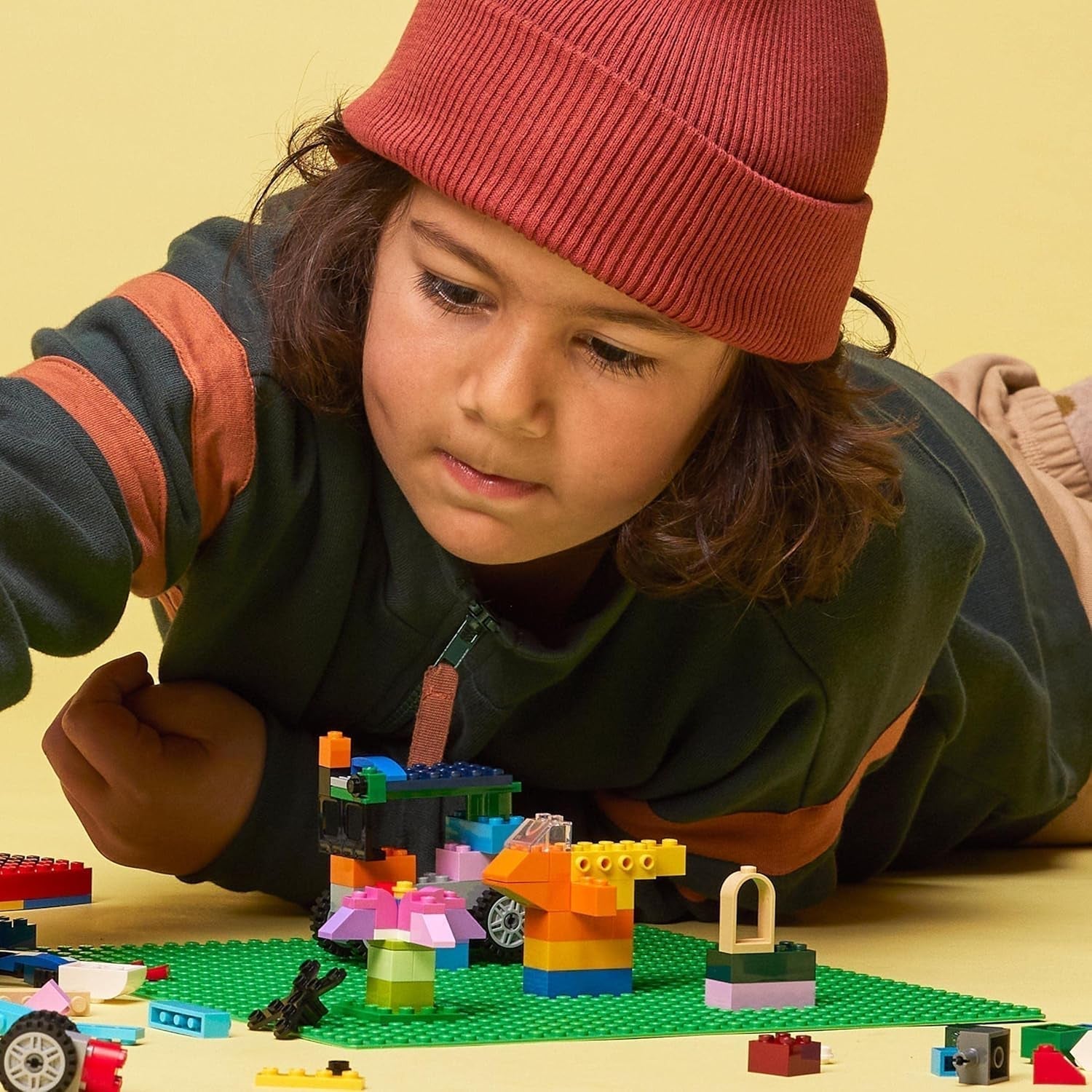 LEGO 11023 Placă de construcție clasică verde, placă de bază pătrată cu 32X32 adâncituri ca bază pentru construcții și pentru alte seturi LEGO Seturi de constructie Besuche den LEGO-Store