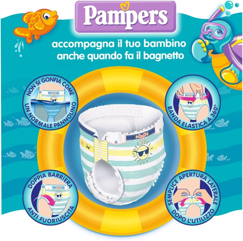 Pampers Il Costumi, 12 bucăți, mărimea 3 (6-11 kg)