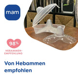 MAM Stillhütchen Größe S (Ø 17 Mm) Im 2Er-Set, Extra Weiche Brusthütchen Zum Schutz Beim Stillen, Brustwarzenschutz Für Maximalen Hautkontakt Zwischen Mutter Und Kind Accesorii Hrana si Alaptare Bebe Naty Shop