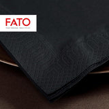 , Șervețele de hârtie de unică folosință, ideale pentru prânzuri informale și bufete, pachet de 50 de șervețele, dimensiune 33X33, 4 pliuri, 2 straturi, culoare neagră, certificate Fsc (pachet de 2)
