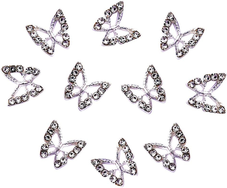 10 piese aliaj fluture unghii farmece metalice Nail Art pandantiv pietre pentru diamante unghii pietre prețioase unghii bijuterii arta decorațiuni Nail Art bijuterii confecționare