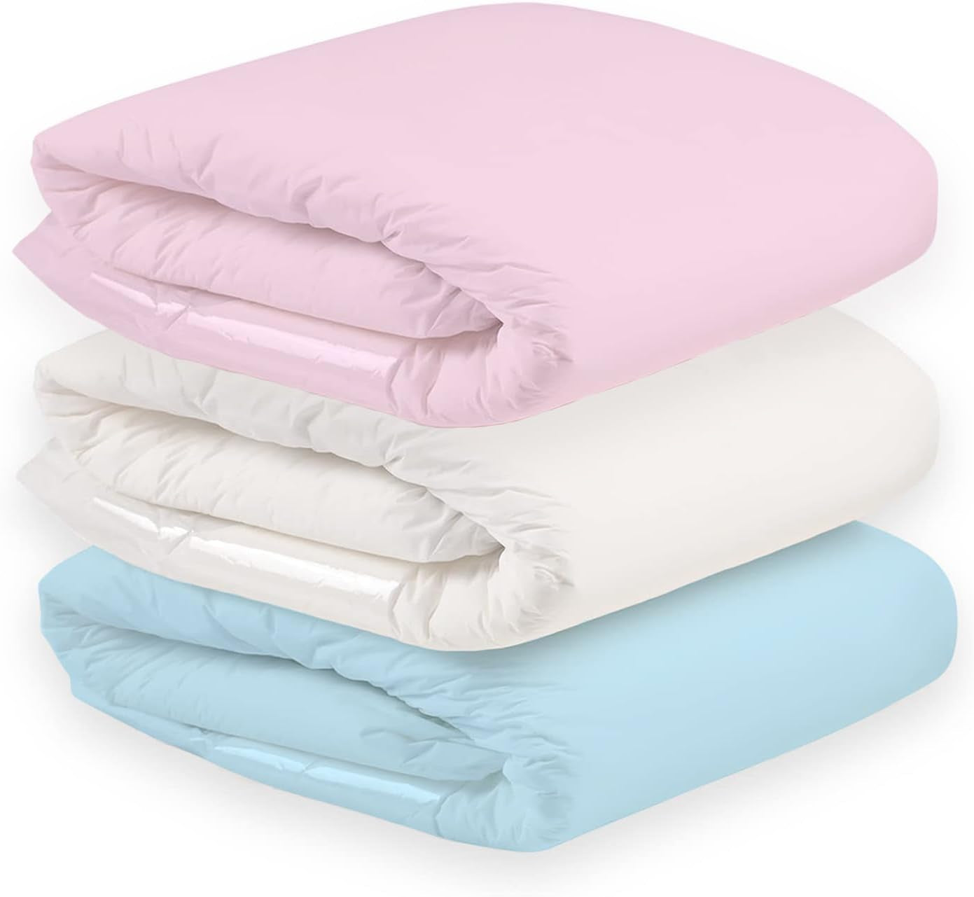 Scutece pentru adulți CutiePlusU, suprafață uscată, absorbție maximă peste noapte, scutec de incontinență de unică folosință – albastru, roz, alb, 3 bucăți (medii 71-96 cm)