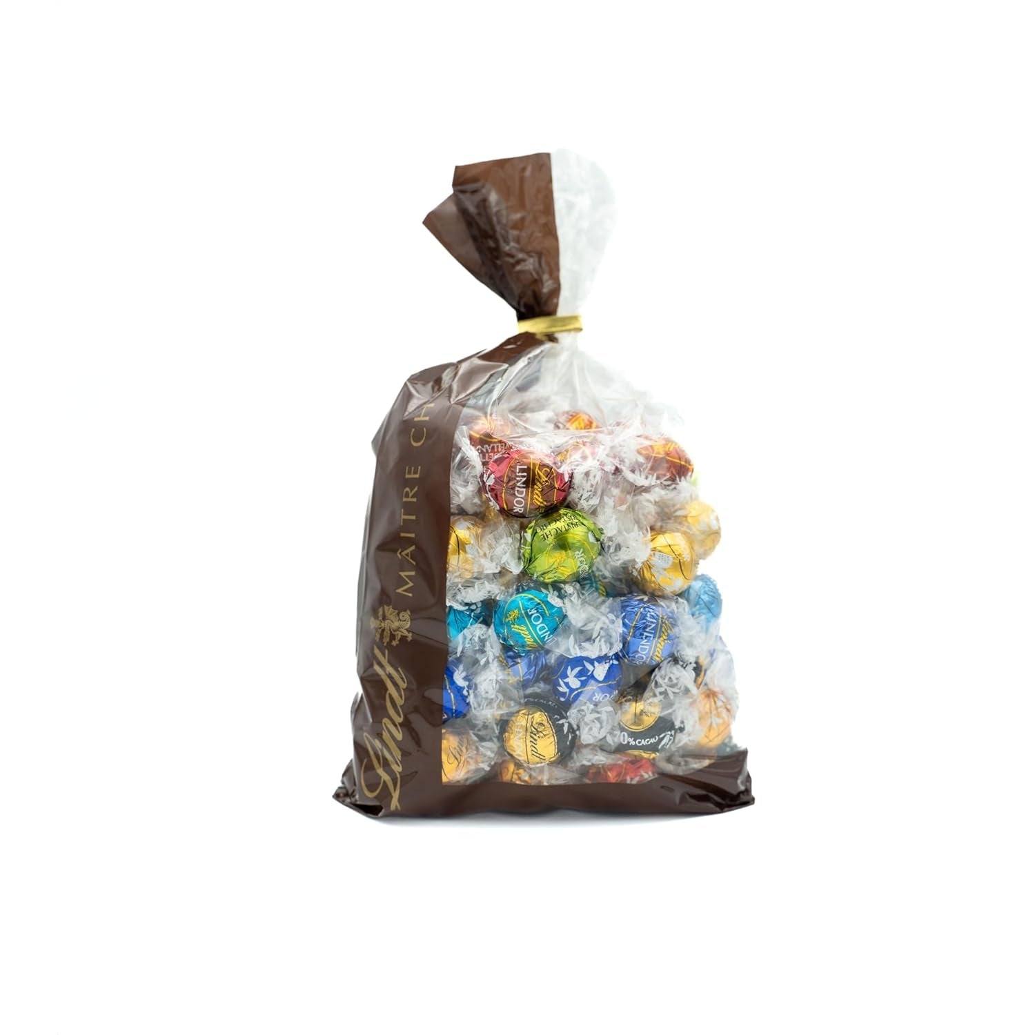 Ciocolată Lindt | Asortiment LINDOR | 1371g | 110 trufe în ciocolată fină cu umplutură care se topește în gură | Cadou de ciocolată de împărțit