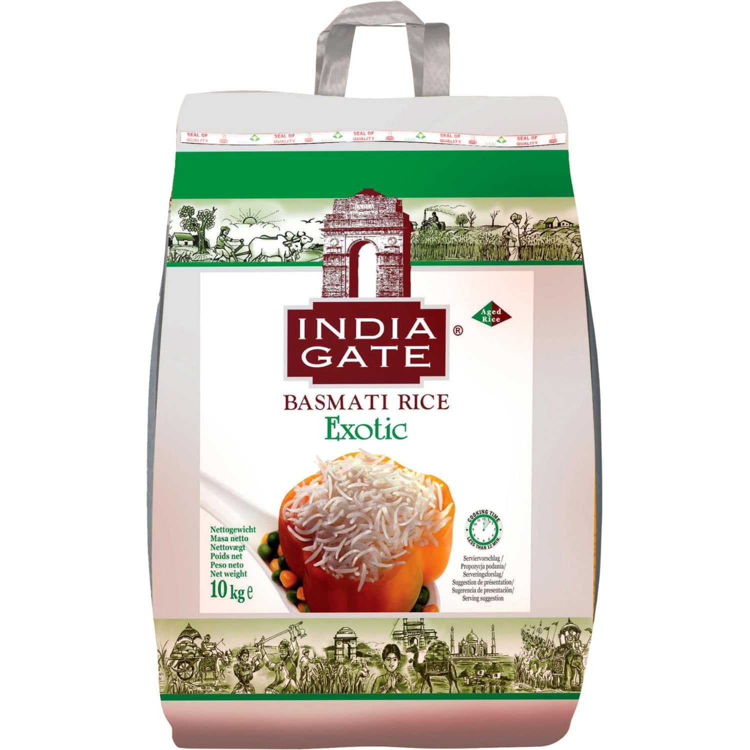 Orez Basmati Premium INDIA GATE – Orez cu bob lung fin, aromat, din India, bob lung fin (1 x 5 kg)