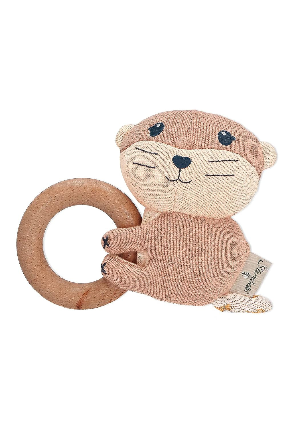 Sterntaler Baby Jungen Greifling Baby Holz Greifling Otti - Jucărie pentru copii, jucărie de prindere, jucărie de prindere inel de prindere din lemn pentru copii - organic Jucarii Bebe Naty Shop Titlu implicit