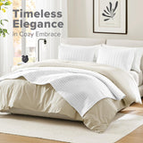 Comfort Spaces Kienna Quilt Set, cusături duble de lux, pătură de vară, ușoară, moale, lenjerie de pat pe tot parcursul anului, față de pernă asortată, albă, pătură pentru paturi King Size (264.2 X 228.6 Cm), Plapumi si pilote Naty Shop