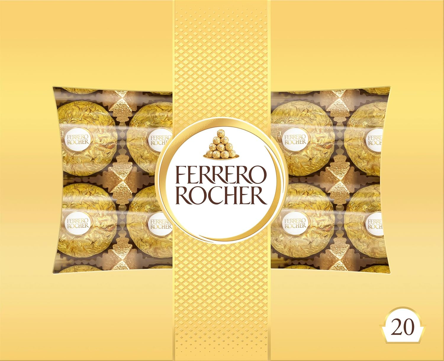 Ferrero Rocher – Specialitate de praline crocante și cremoase cu alune – Cadou de Ziua Îndrăgostiților pentru el și ea – 16 pachete a câte 4 praline individuale