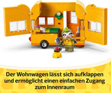 LEGO Animal Crossing Gerd's Caravan & Garden, set pentru jocuri de rol, mașină de jucărie pentru copii, cadou pentru fete și băieți de la 7 ani, jucărie pentru jocuri video cu figurine de animale 77054 Seturi de constructie Besuche den LEGO-Store
