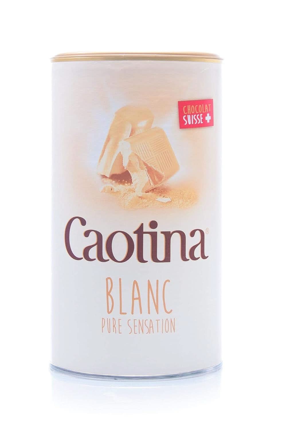 Caotina, pudră de cacao pentru ciocolată caldă cu ciocolată albă elvețiană - cea mai fină cacao durabilă și certificată (6 X 500grame) Cacao si Ciocolata Calda Naty Shop 3 x 500 grame