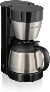 Espressor cu filtru Cloer 5009 cu funcție de menținere la cald, pentru până la 8 cești, 800 W, cu carafă izolată din oțel inoxidabil, cană filtrantă 1x4, negru