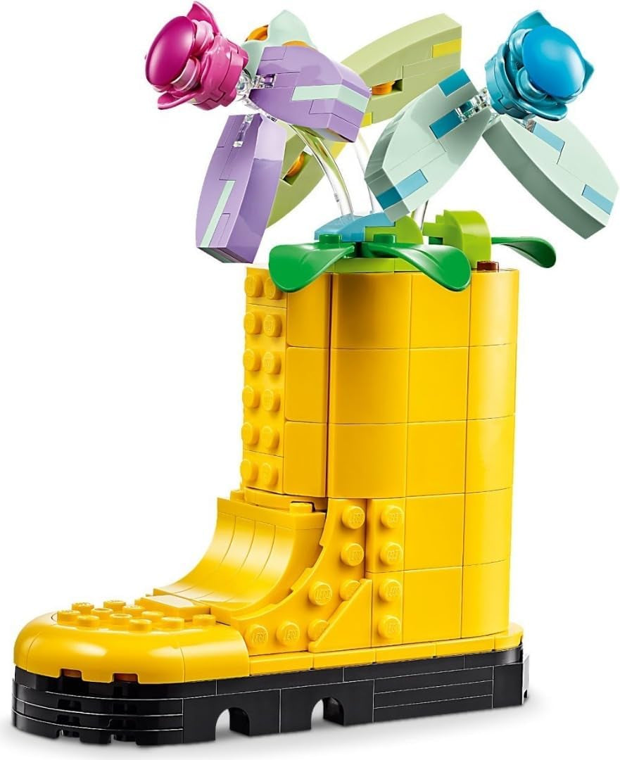 LEGO Creator 3In1 Set de stropitoare cu flori, decorare cameră copii, construiește o stropitoare cu buchet de flori, cizme de cauciuc sau 2 păsări de jucărie, cadou creativ pentru fete și băieți de la 8 ani 31149 Seturi de constructie Besuche den LEGO-Store