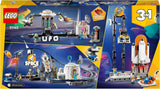 LEGO 31142 Creator 3-In-1 Rollercoaster spațial, kit de jucărie pentru bâlci cu cărucioare funcționale, convertibil în turn de cădere liberă sau carusel cu rachete și cărămizi strălucitoare Seturi de constructie Besuche den LEGO-Store