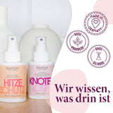 Jean & Len Knot Remover 2-Phase Leave-In Conditioning Spray, potrivit pentru toate tipurile de păr, descurcă părul și îmbunătățește pieptănabilitatea, parfum proaspăt, descurcare, fără siliconi și parabeni, vegan, 100 ml Produse pentru descurcarea părului Naty Shop