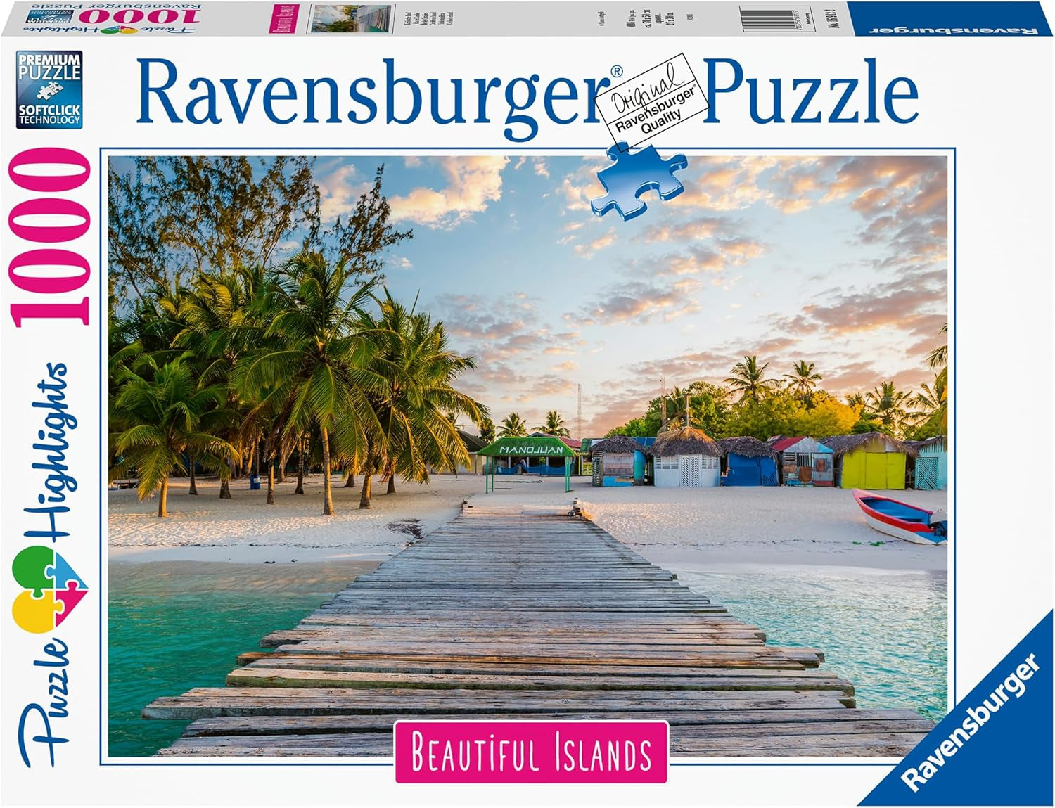 Ravensburger Puzzle Beautiful Islands 16912 - Insula Caraibe - puzzle jigsaw de 1000 de piese pentru adulți și copii de peste 14 ani Puzzle Naty Shop