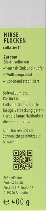 Hirse-Flocken Bio, 6Er Pack (6 X 400 G) Cereale Naty Shop