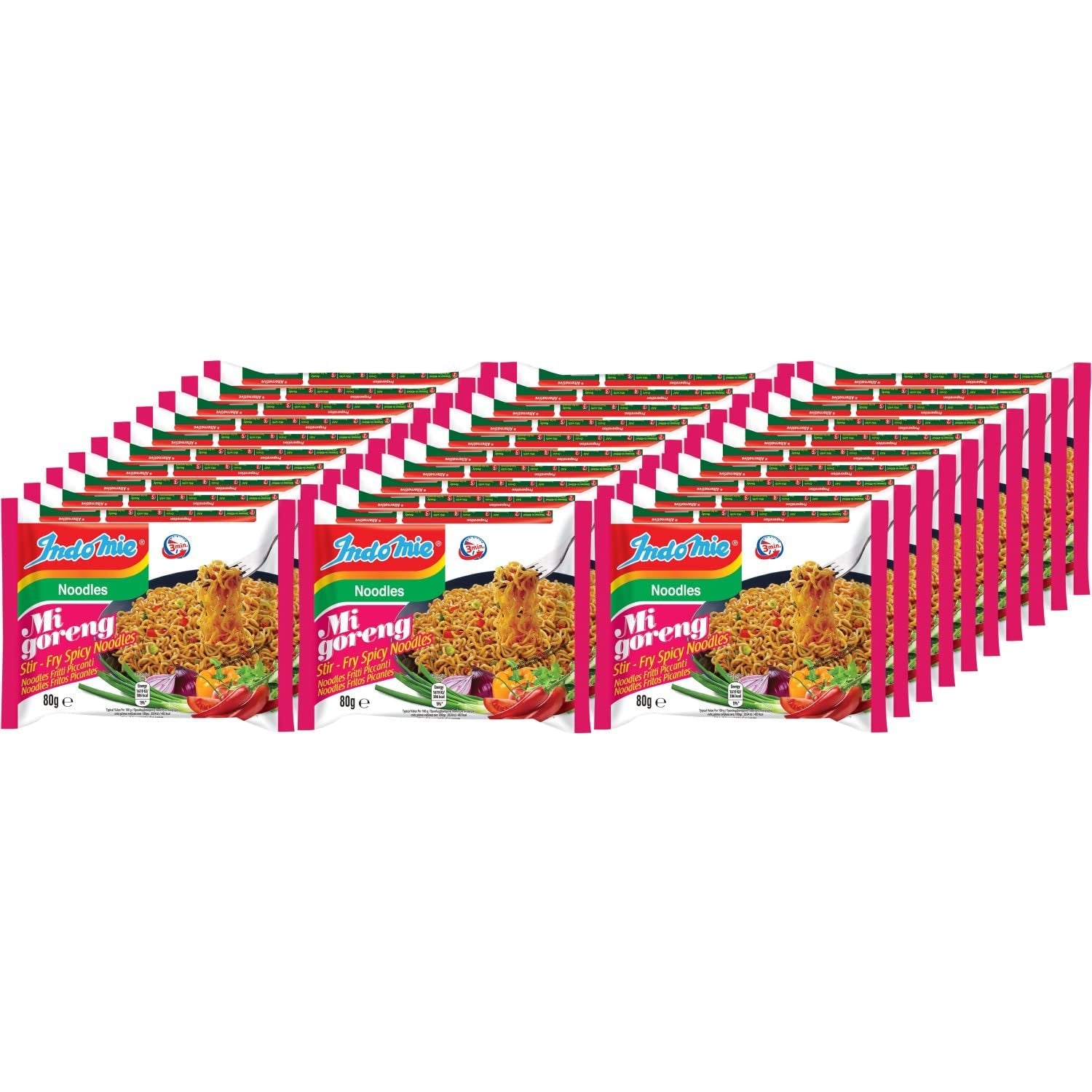 INDOMIE - Tăiței instant Mi Goreng - Pachet multiplu (40 x 80 g)