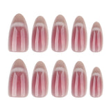 Mouyouglow Unghii False Magnetice Scurte, Roz Migdala Roșu Gradient Sclipici Cat Eye cu Lipici, Unghii Artificiale Roz Roșu Ombre Sclipici Fototerapie Pentru Femei și Fete