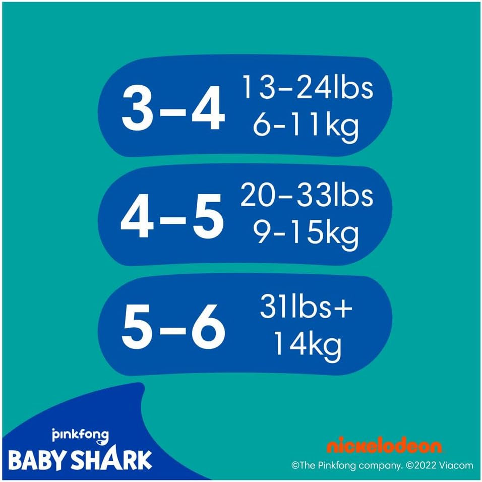 Pampers (Versiunea Veche), Șorturi de baie de unică folosință Splashers - Mărimea 5/6 (14kg+) - Cutie cu 8 pachete a câte 10
