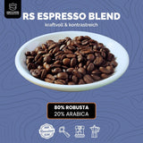 KING'S COFFEE - AMESTEC RS ESPRESSO - 1 kg boabe de cafea tari și aromate - cafea cu aciditate scăzută - cafea boabe întregi - prăjire în loturi mici din Italia - boabe de espresso pentru aparate complet automate și aparate cu portafiltru