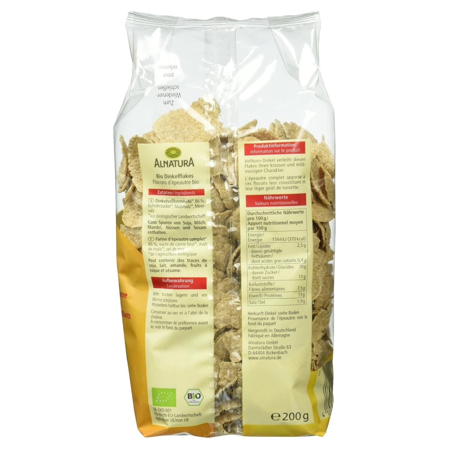 Fulgi de speltă organici, 200g
